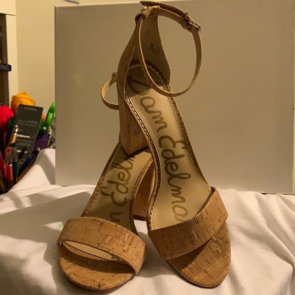Sam Edelman Shoes - COPY - Sam Edelman “YARO” Cork Heels- Natural